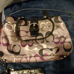 Coach purse and wristlet